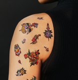 Love Motifs Tattoo Sheet