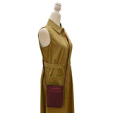 Genuine Leather Open Top Crossbody
