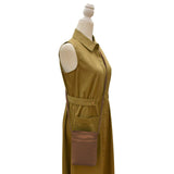 Genuine Leather Open Top Crossbody