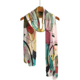 Kandinsky Circles in a Circle Sheer Scarf