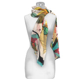 Kandinsky Circles in a Circle Sheer Scarf