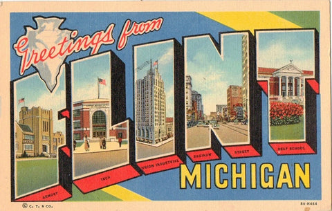 Greetings From Flint Postcard