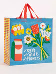 Eggs, Milk, Flower Shopper Tote