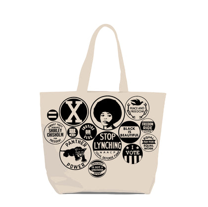 Tote Bag Power Button White