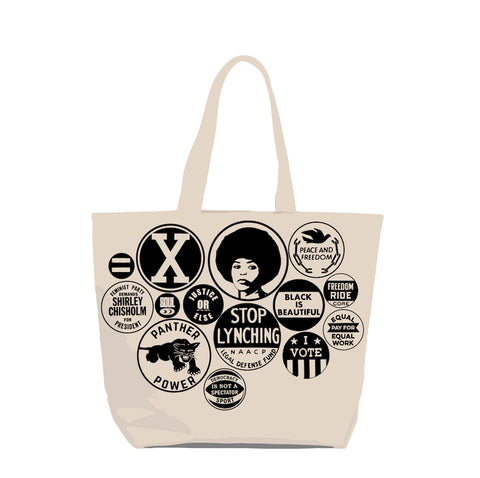 Tote Bag Power Button White