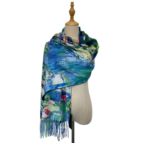 Monet Water Lily Wool Scarf