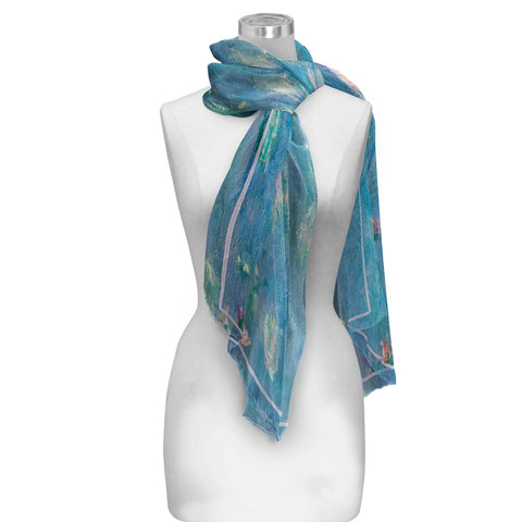 Monet Water Lilies Sheer Scarf