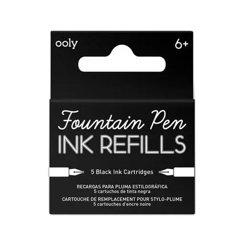 Black Ink Fountain Pen Refills