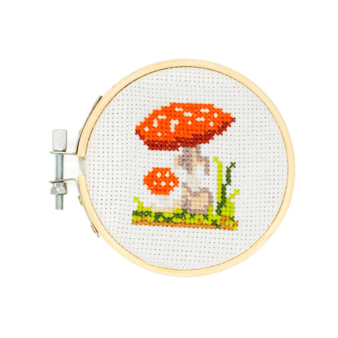 Mushroom Cross Stitch Embroidery Kit