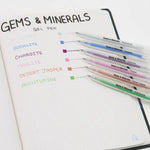 Gems & Minerals Gel Pens