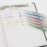 Gems & Minerals Gel Pens