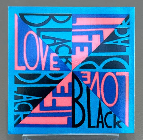 Love Black Life Sticker