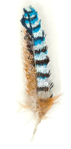 Jay Feather Brooch