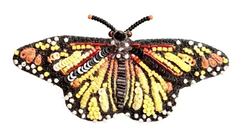 Meandering Monarch Butterfly Brooch