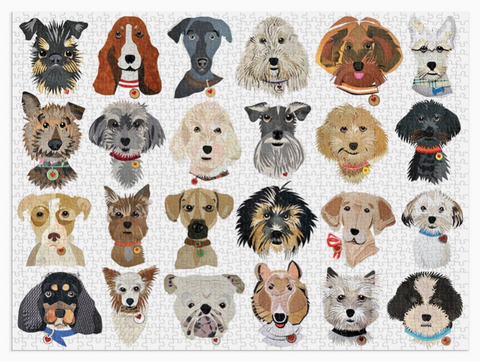 Paper Dogs 1000 Piece Puzzle