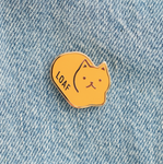 Orange Loaf Cat Pin