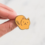 Orange Loaf Cat Pin