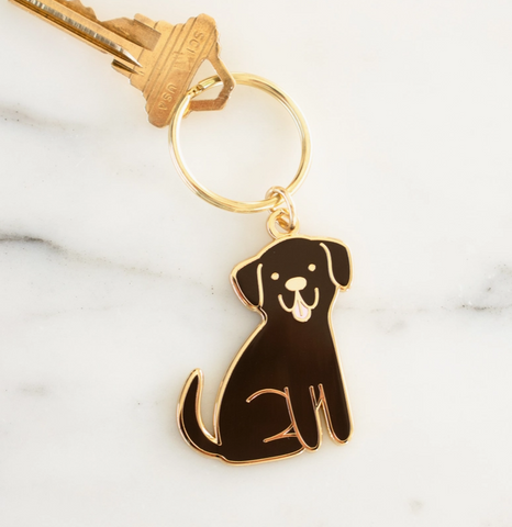 Brown Labrador Dog Keychain