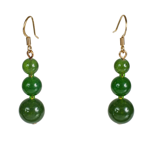 Green Jade Earring