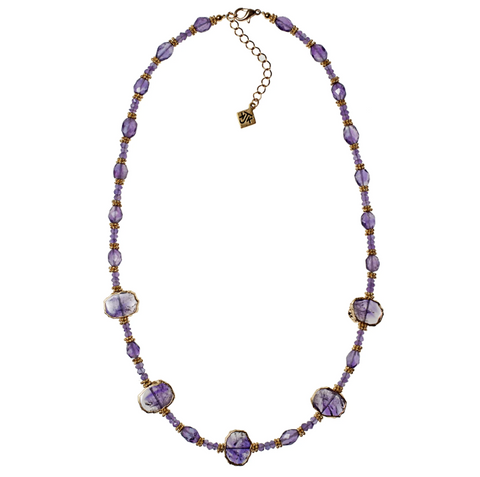 Slice Faceted Amethyst Choker