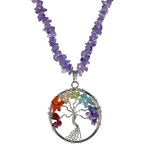 Wrapped Stone Tree of Life Necklace