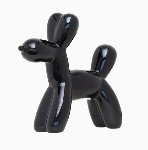 Mini Ceramic Dog Piggy Bank - Black