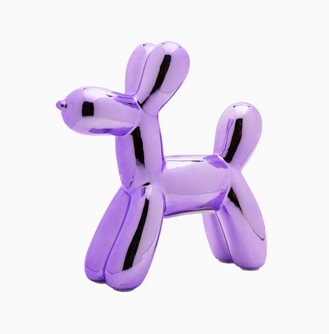 Mini Ceramic Dog Piggy Bank - Lavender