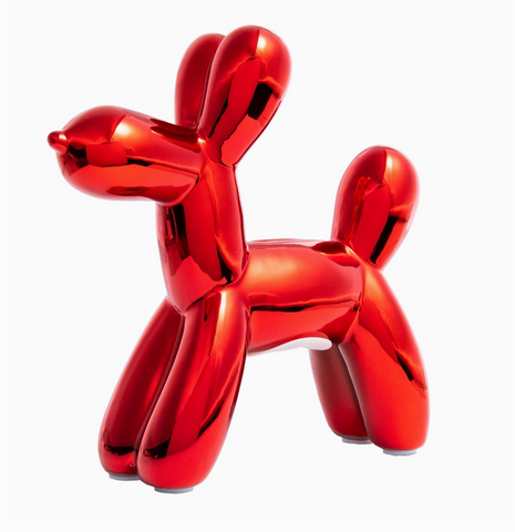 Mini Ceramic Dog Piggy Bank - Red