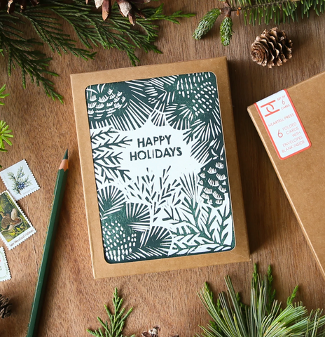 Greenery Holiday Cards (Pack of 6)