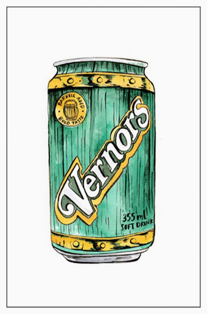 Vernor's Linen Postcard