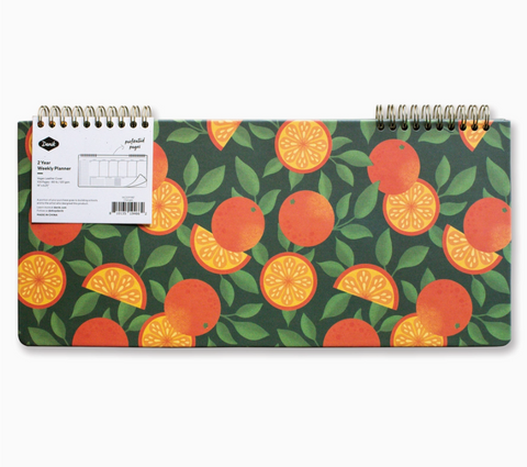 Orange Hardcover 2 Year Undated Desk Planner