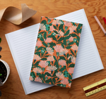 Orange Floral Classic Layflat Journal Notebook