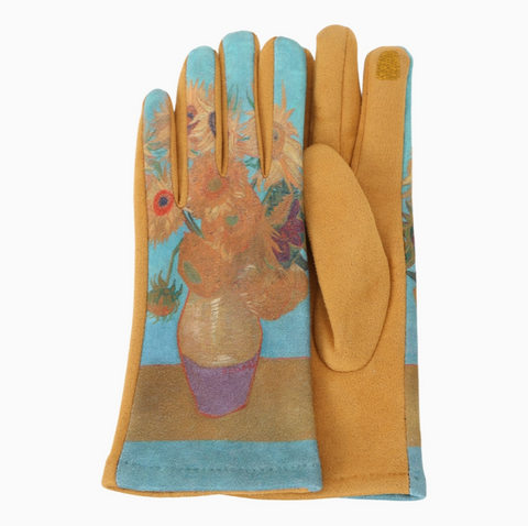 Van Gogh Sunflowers Touch Screen Gloves