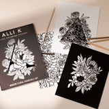 Velvet Coloring Posters: Modern Floral Frameable Wall Art