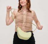 Mila Asymmetrical Pistachio Crossbody