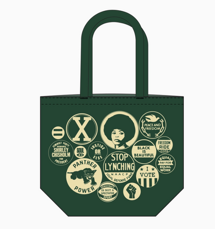 Tote Bag Power Button Green