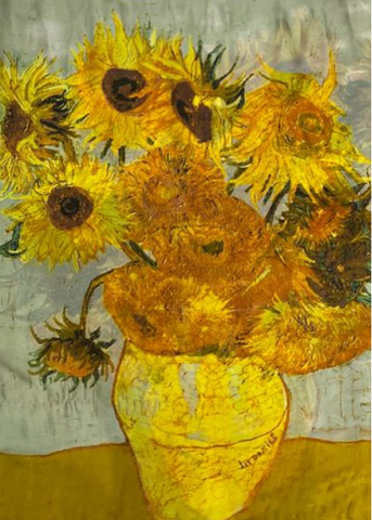 Van Gogh Sunflowers Silk Blend Scarf