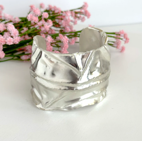 Crinkled Cuff - Silver
