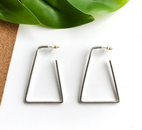Isosceles Hoops - Silver
