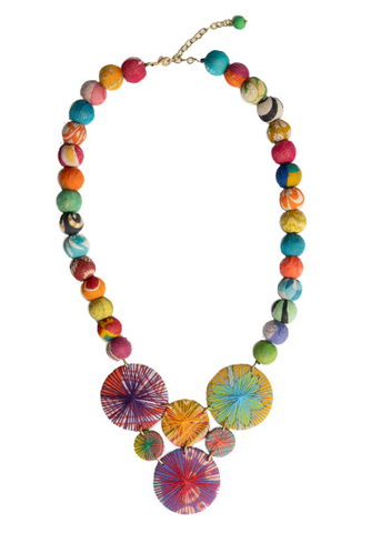 Kantha Threadburst Necklace