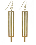 Pierced Rectangle Earrings