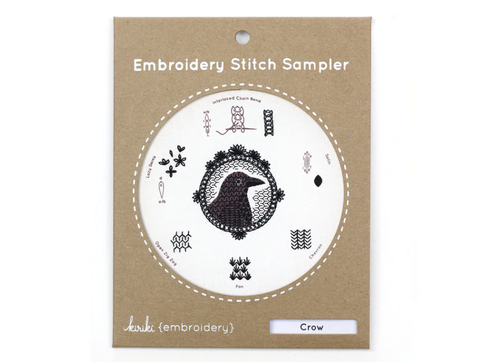 Crow - Embroidery Stitch Sampler