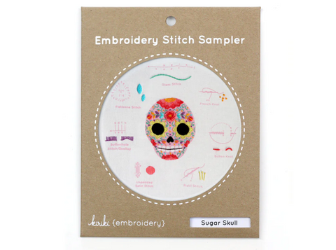 Sugar Skull - Embroidery Stitch Sampler