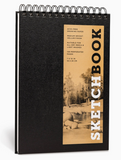 Medium Sketchbook 10x7"- Basic Spiral Fliptop (Black)