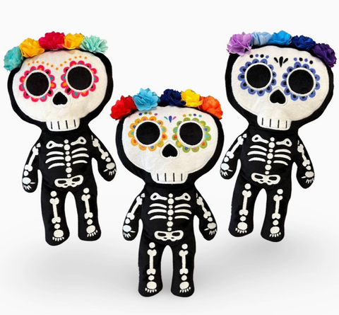 12" Day of the Dead Skeleton Plush