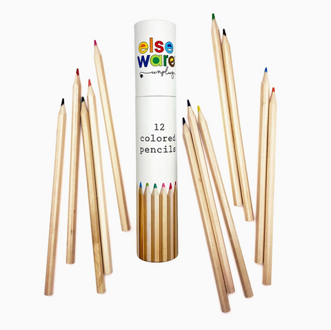 Colored Pencils - Tall & Travel Size - 12 Colors