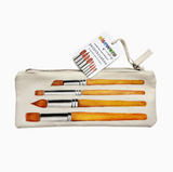 Paintbrush Set - Nylon Filament in Canvas Bag - 8 Assorted