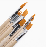 Paintbrush Set - Nylon Filament in Canvas Bag - 8 Assorted