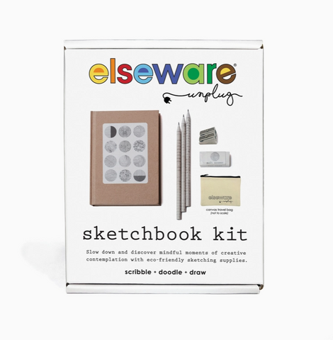 Sketchbook Art Kit - Doodle Set with Paper, Pencils and Bag