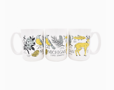 Michigan State Symbols Mug